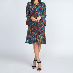 Keyhole Chest Cutout Shift Dress